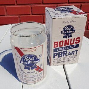 PBR ART Pabst Limited Edition Can Glass CHEETAH  Nico Williams Collectible